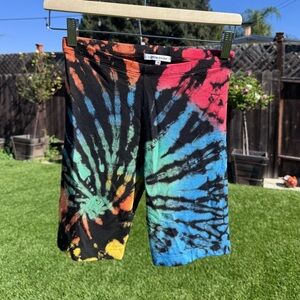 Cotton Citizen Siena Rainbow Tie Dye Biker Bike Shorts size XS